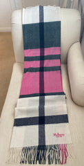 Mulberry Large Check Merino Wool Scarf (RRP £195)
