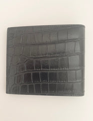 Saint Laurent East /West Black Wallet In Crocodile Embossed Leather (RRP £415)