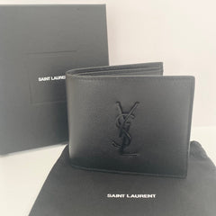 Saint Laurent Black East /West Mens Wallet In Smooth Leather (RRP £415)