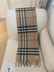 Burberry Classic Check Cashmere Scarf (RRP £420)