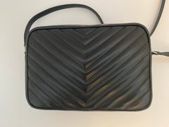 Saint Laurent Black Lou Camera Bag With Silver Toned Hardware (RRP £1350)