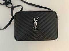 Saint Laurent Black Lou Camera Bag With Silver Toned Hardware (RRP £1350)