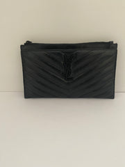 Saint Laurent Black Cassandre Pouch With Black Hardware (RRP £365)