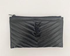 Saint Laurent Black Cassandre Pouch With Black Hardware (RRP £365)