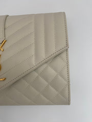 Saint Laurent Envelope Flap Pouch With Gold Hardware and Conversion Kit ( RRP £630 )