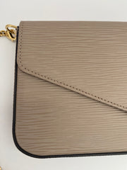 Louis Vuitton Beige Epi Leather Felicie With Gold Hardware. (RRP £1190)