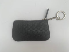 Gucci Micro Black Leather Key Pouch