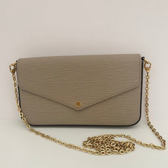 Louis Vuitton Beige Epi Leather Felicie With Gold Hardware. (RRP £1190)