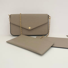 Louis Vuitton Beige Epi Leather Felicie With Gold Hardware. (RRP £1190)