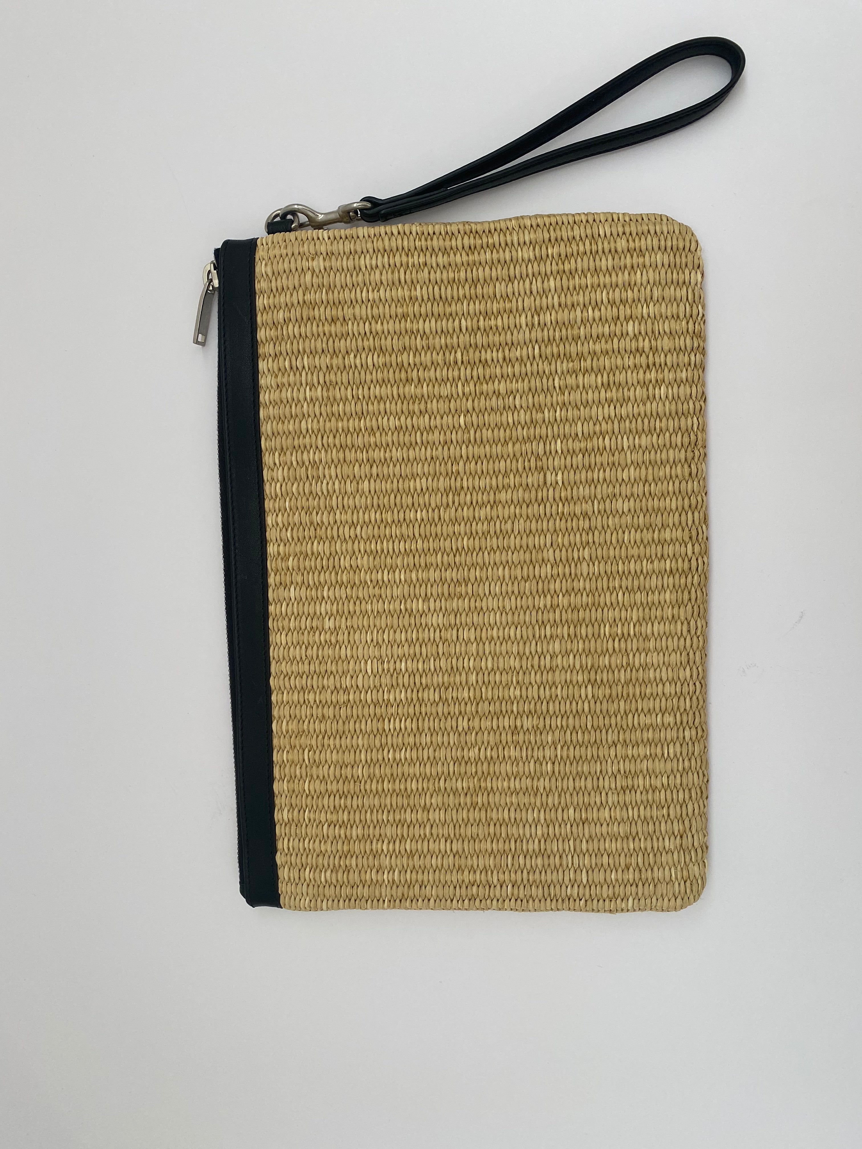 Saint Laurent Raffia Rive Gauche Pouch (RRP £550.00)