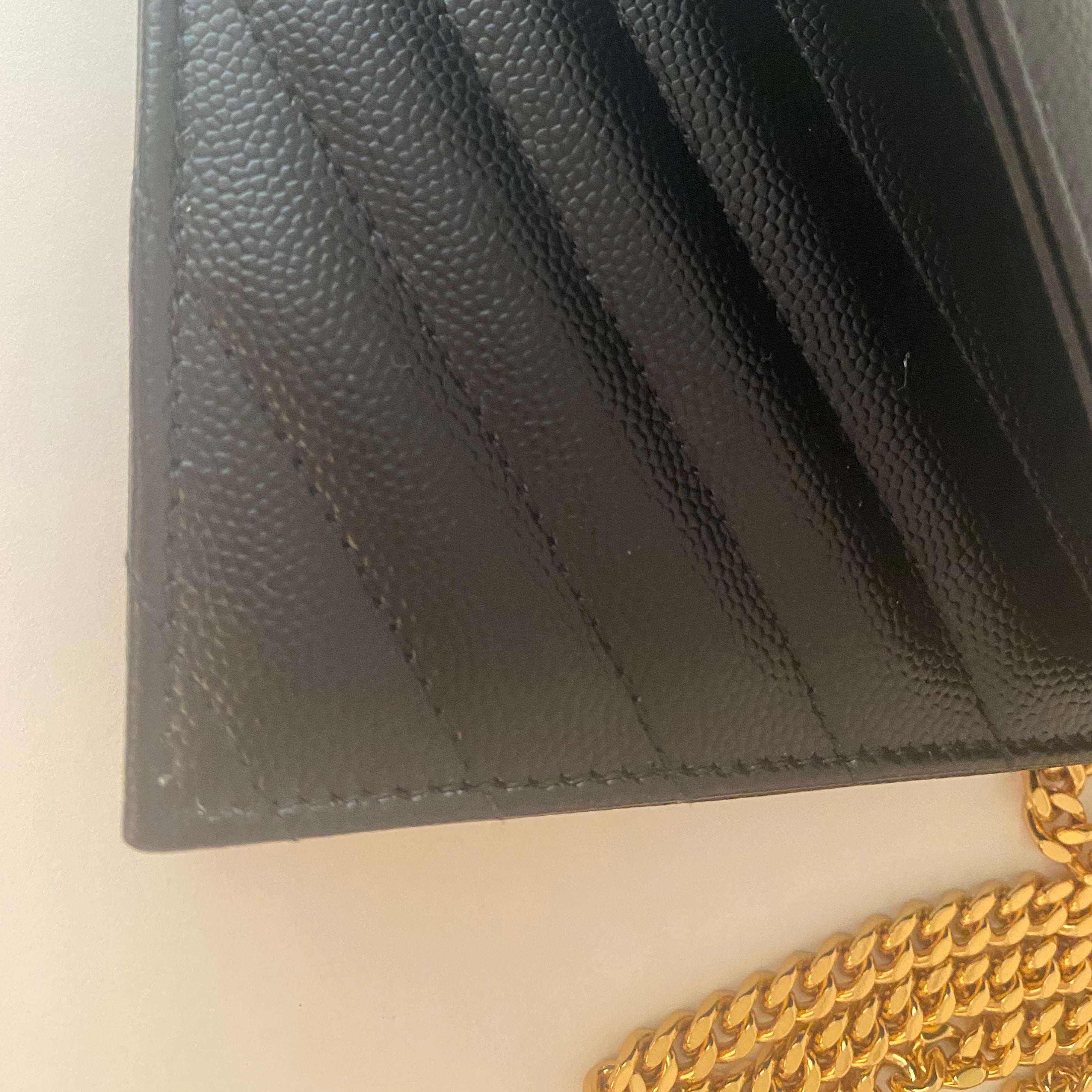 Saint Laurent Black Envelope Cassandra