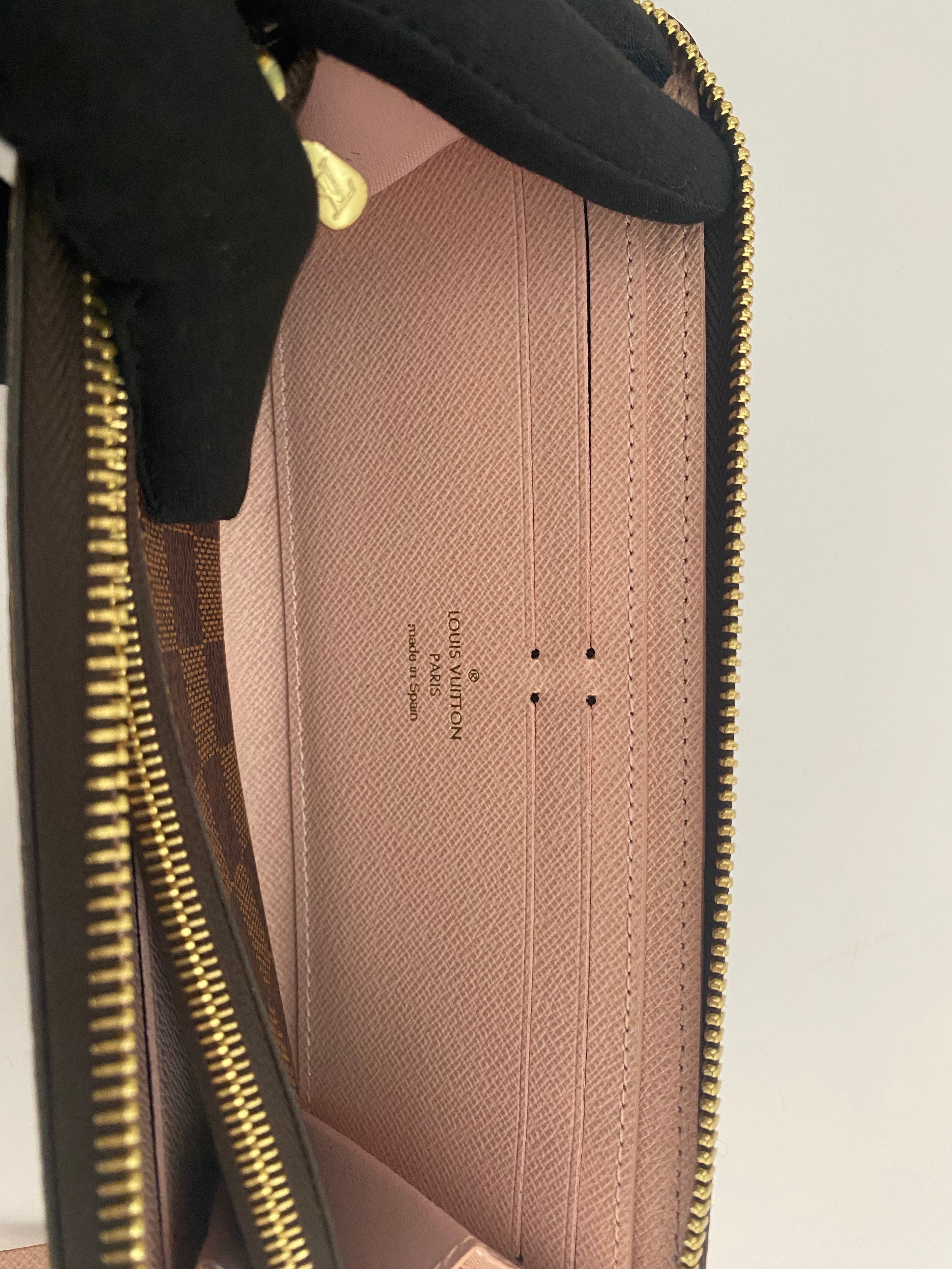 Louis Vuitton Clemence Wallet In Damier Ebene Canvas