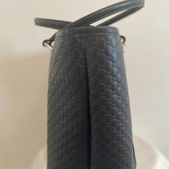 Gucci  Dome Black Leather Tote