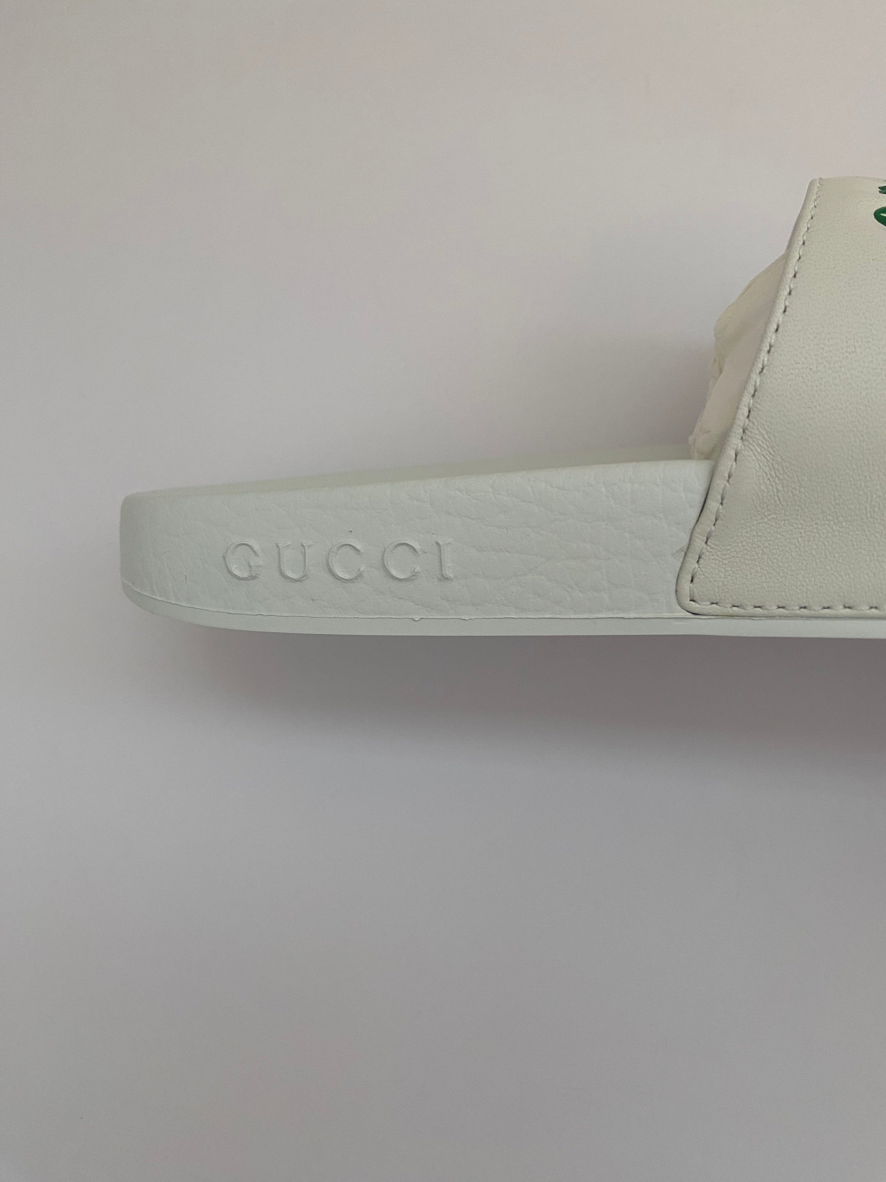 Gucci Original Slides With Logo Print