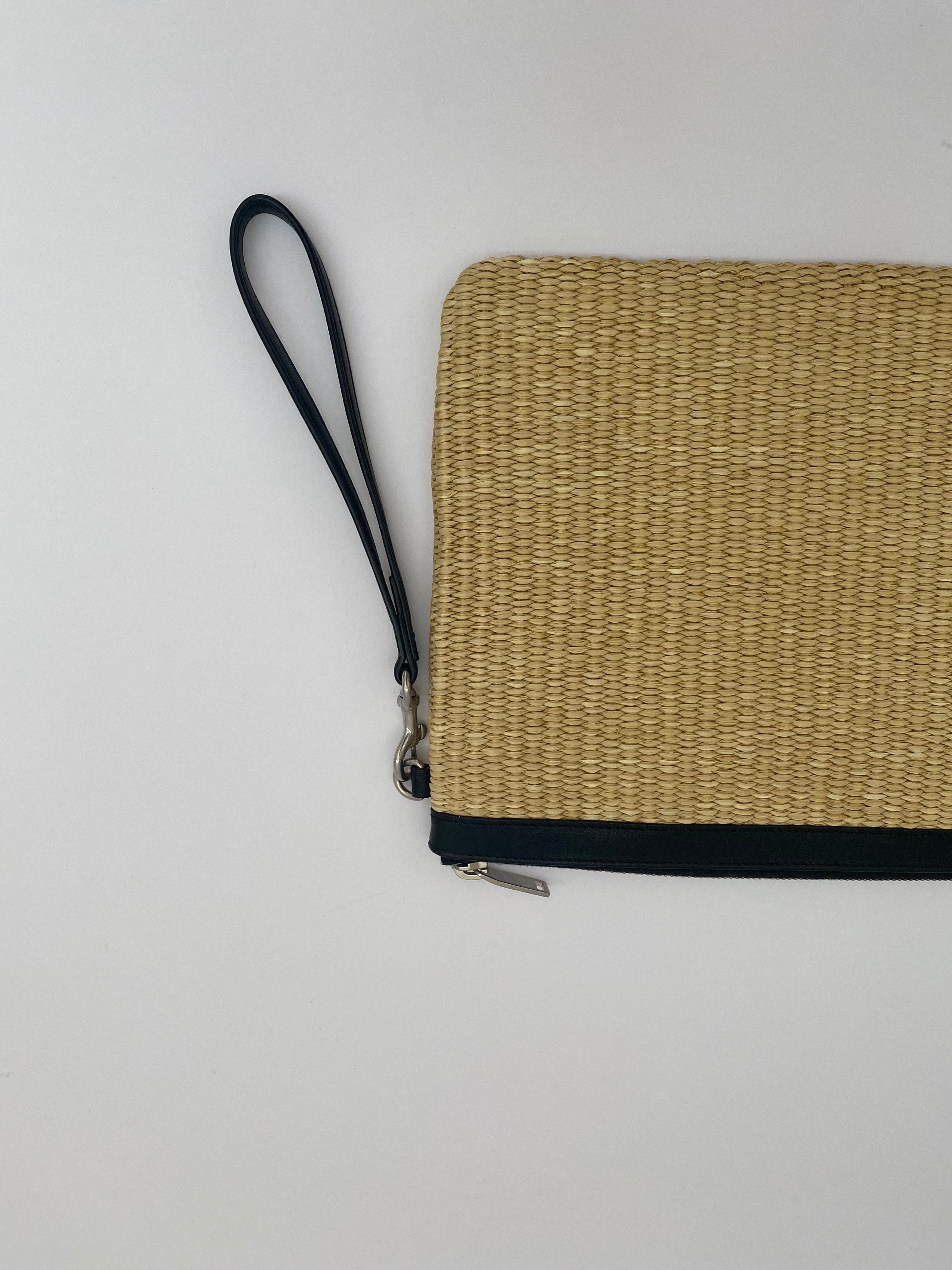 Saint Laurent Raffia Rive Gauche Pouch (RRP £550.00)