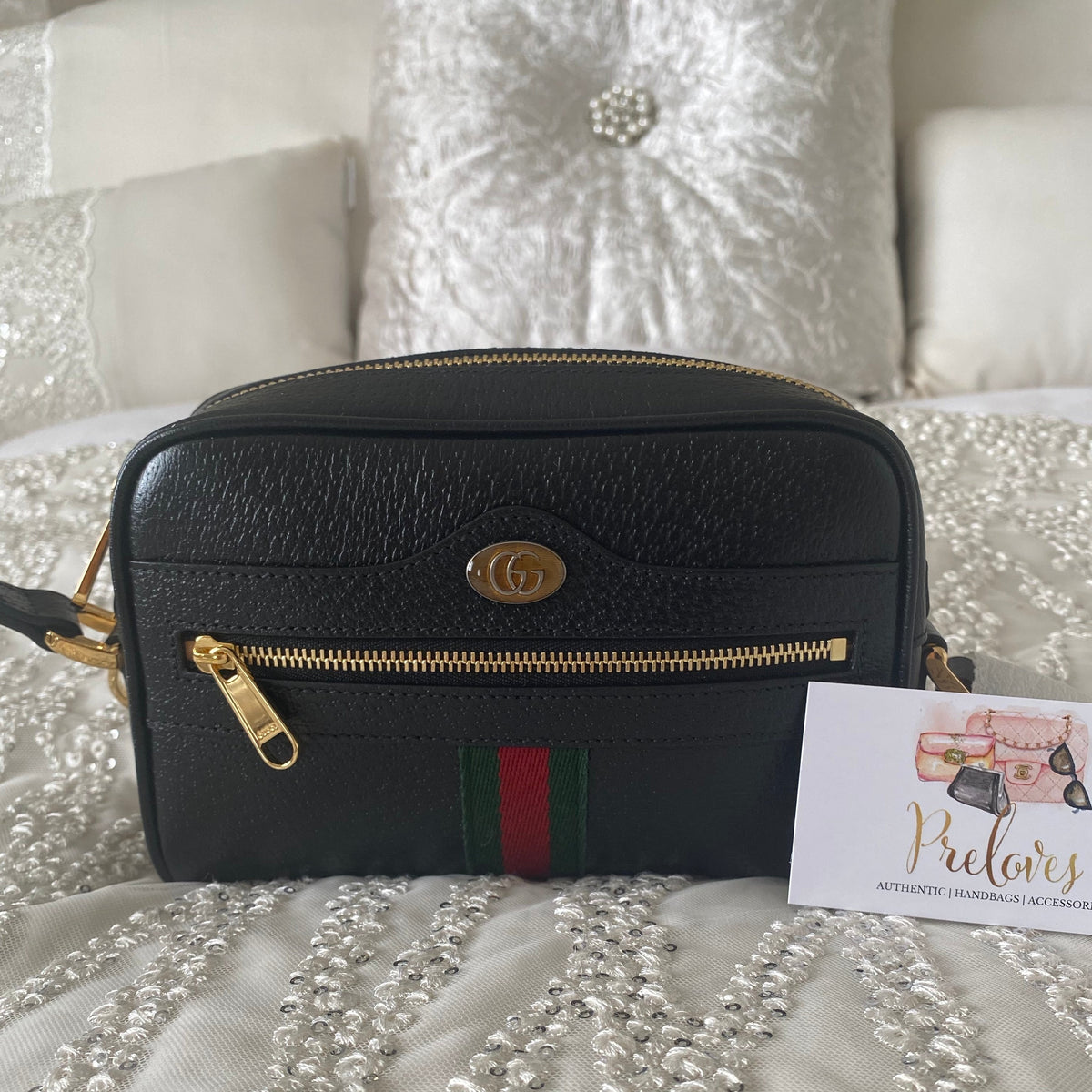 Gucci Ophidia Black Camera Handbag