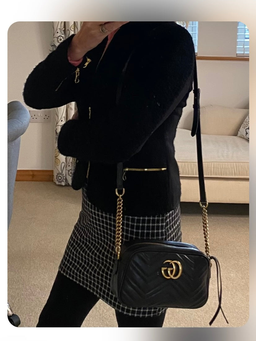 Gucci Black Marmont Small Handbag  (RRP £1340)