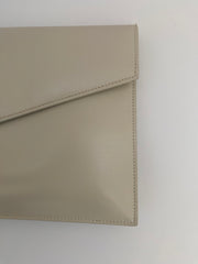 Saint Laurent Blanc Vintage Uptown Clutch With Gold Hardware (RRP £460)