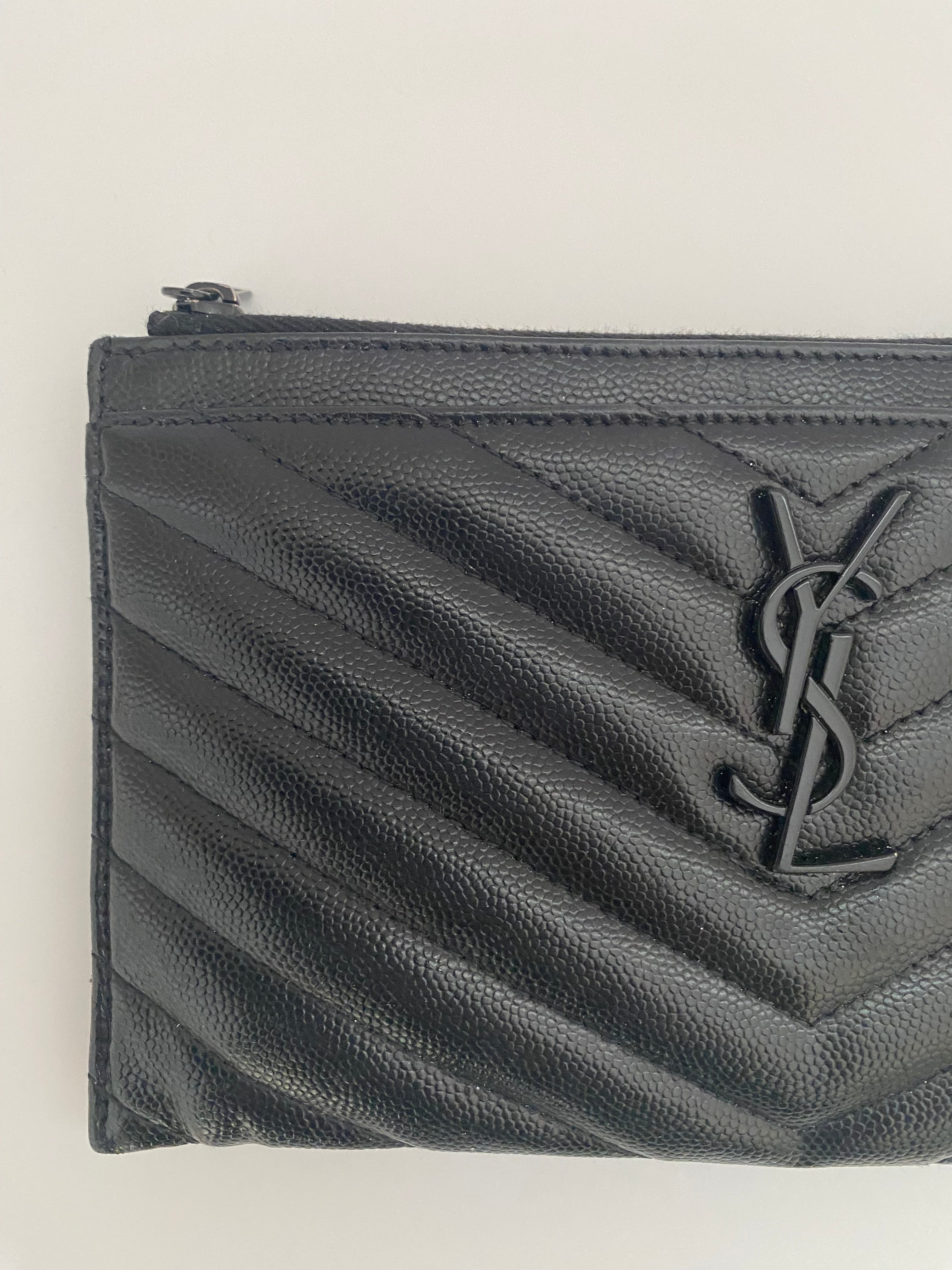 Saint Laurent Black Cassandre Pouch With Black Hardware (RRP £365)