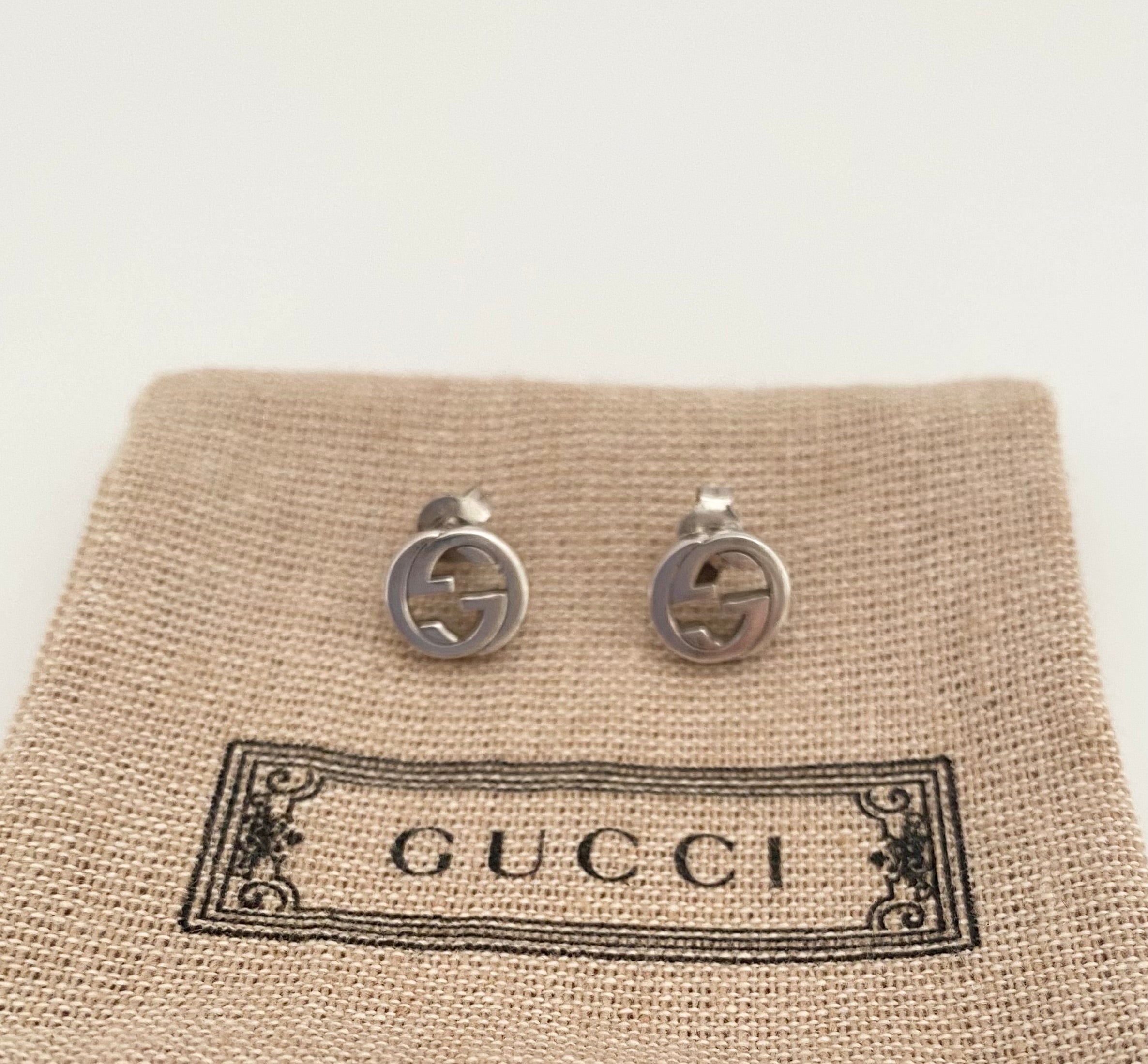 Gucci Silver Interlocking Earings (RRP £230)