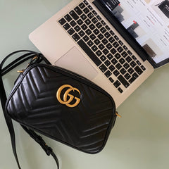 Gucci Black Marmont Small Handbag  (RRP £1340)