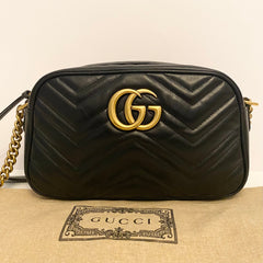 Gucci Black Marmont Small Handbag  (RRP £1340)