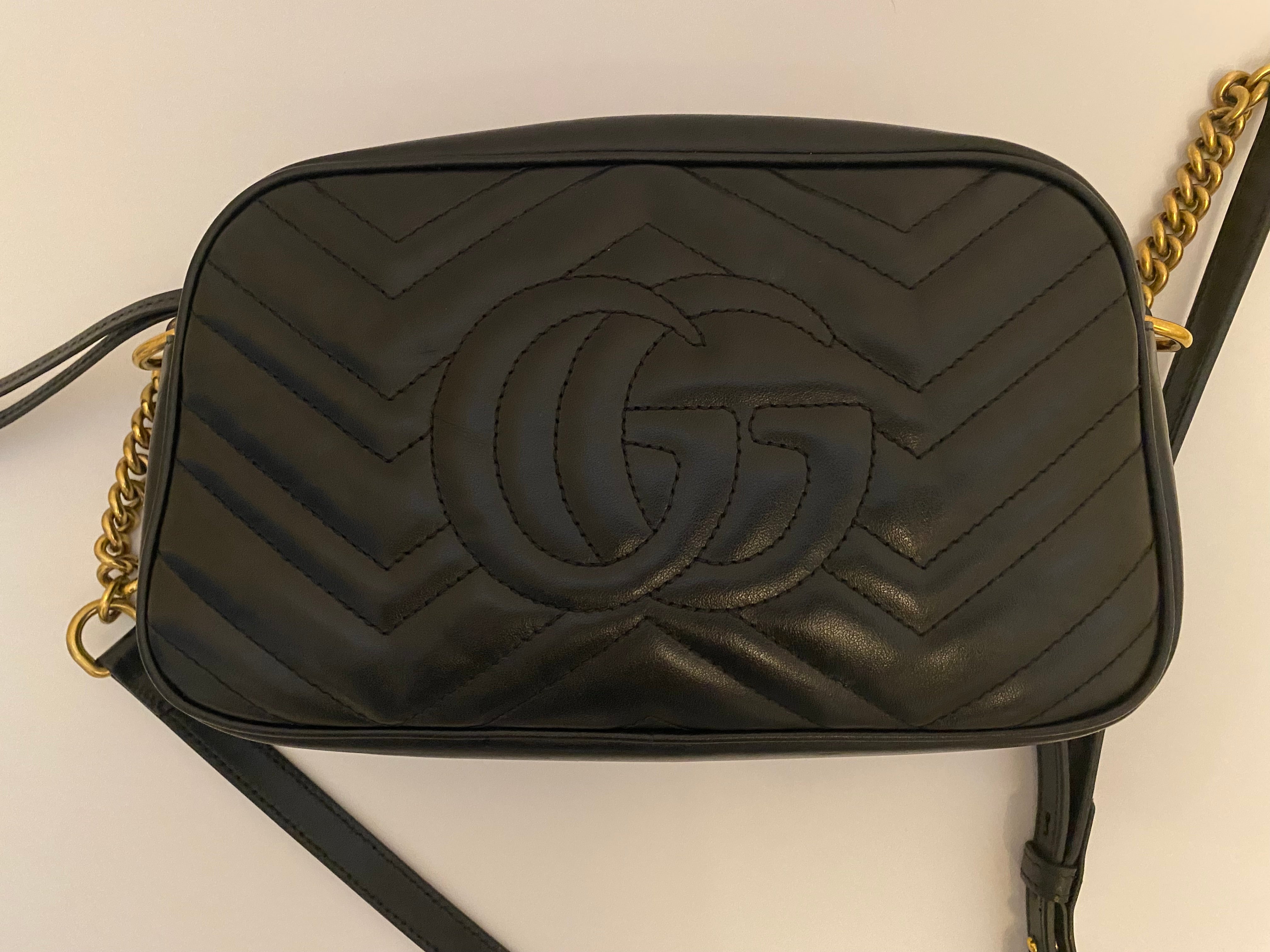 Gucci Black Marmont Small Handbag  (RRP £1340)