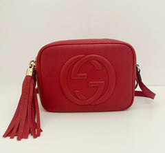 Gucci Soho Disco In Red Pebbled Leather