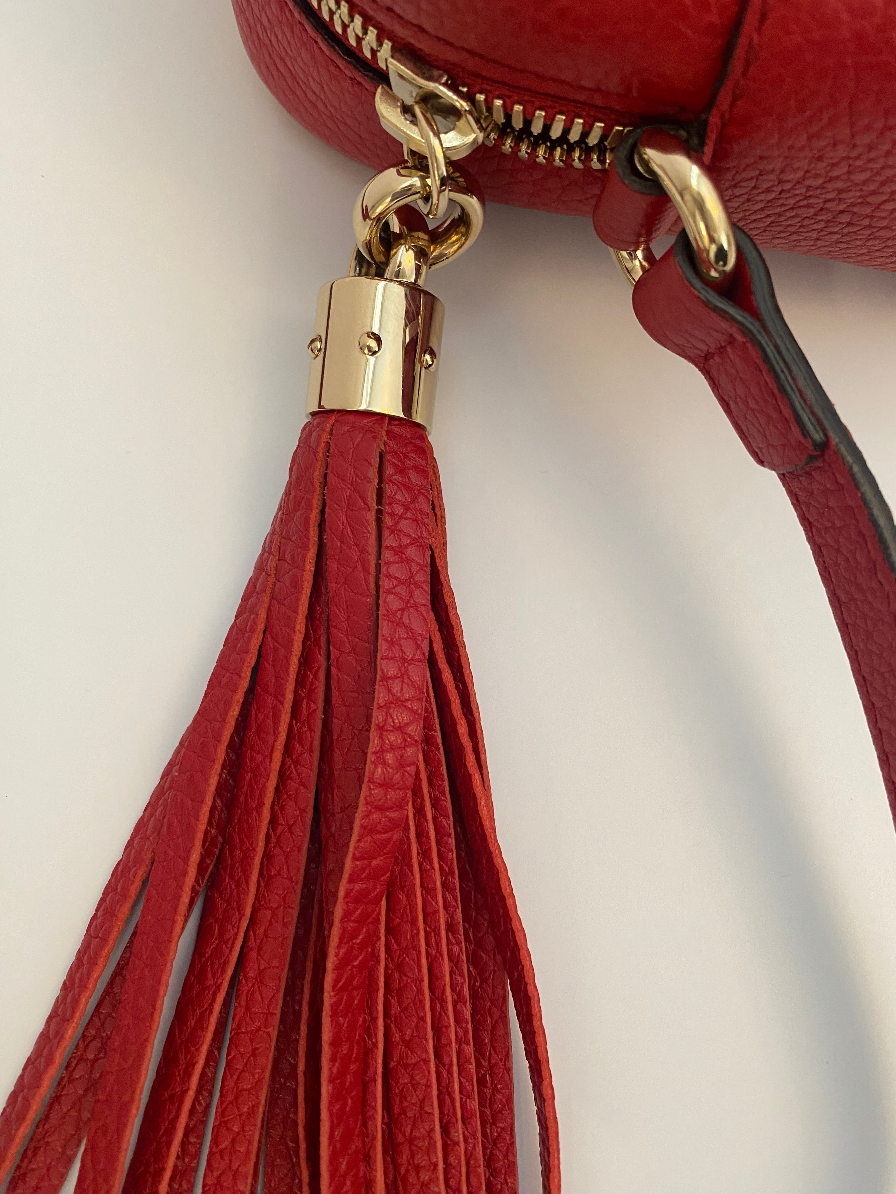 Gucci Soho Disco In Red Pebbled Leather