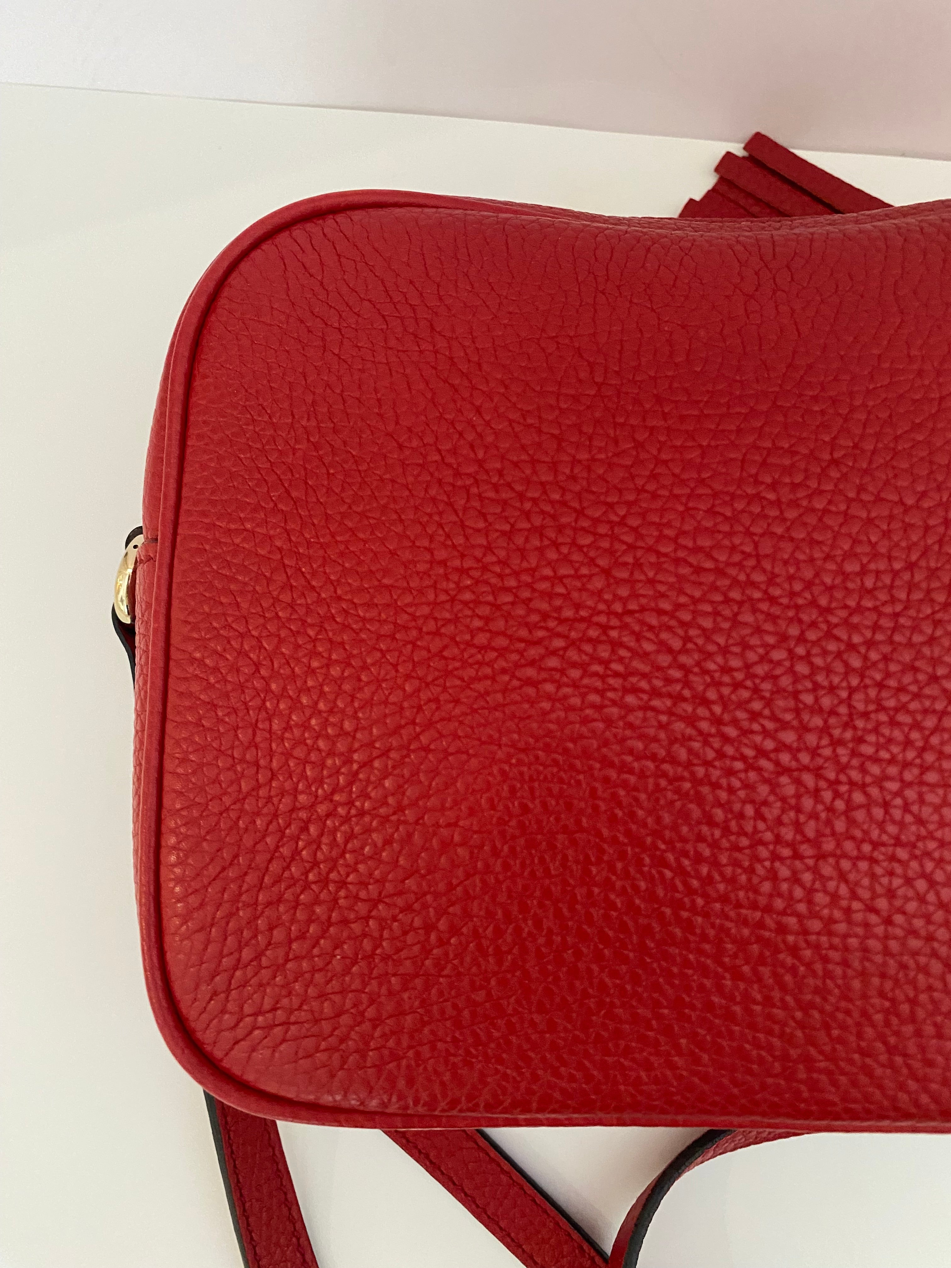 Gucci Soho Disco In Red Pebbled Leather