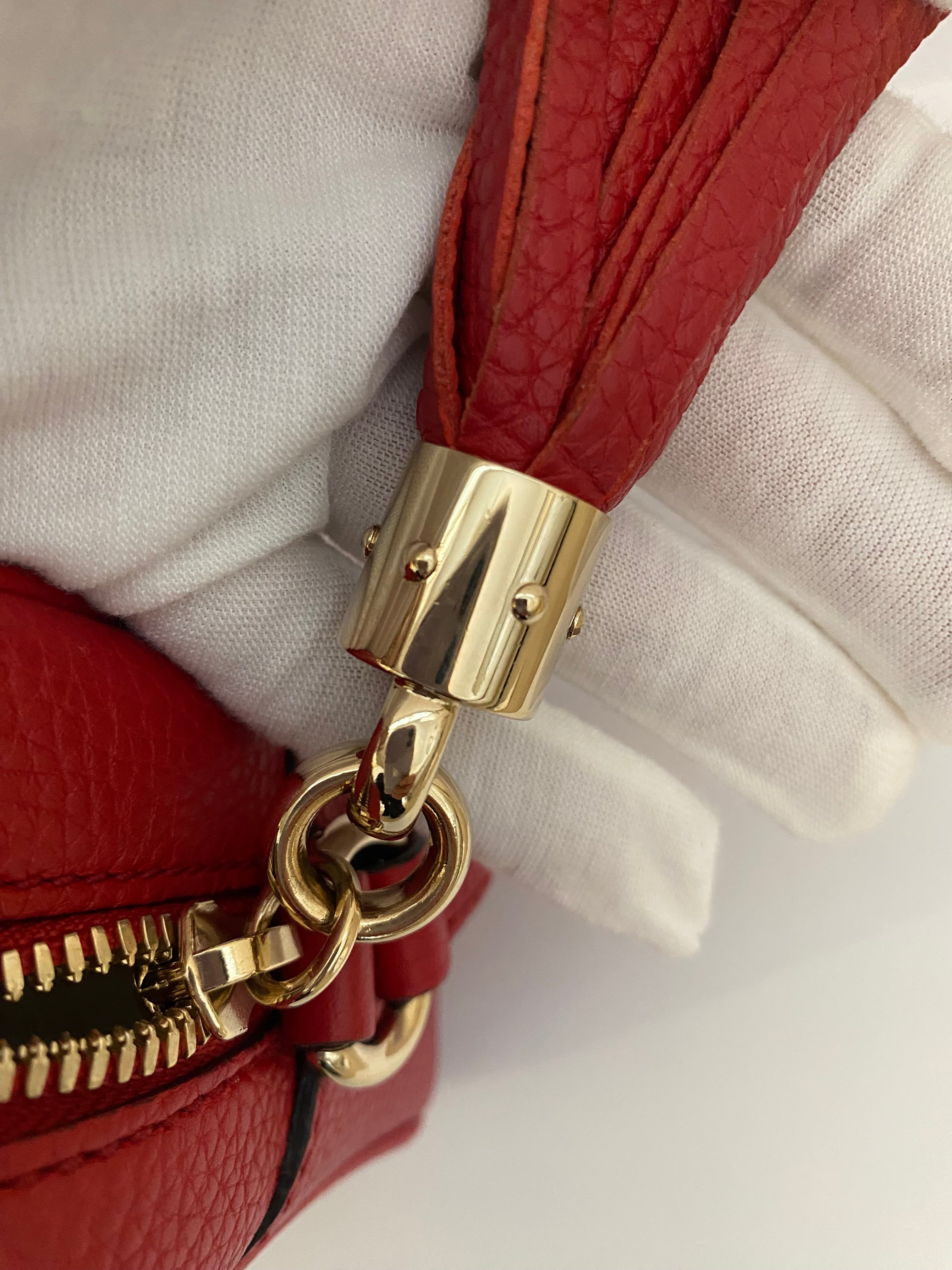 Gucci Soho Disco In Red Pebbled Leather