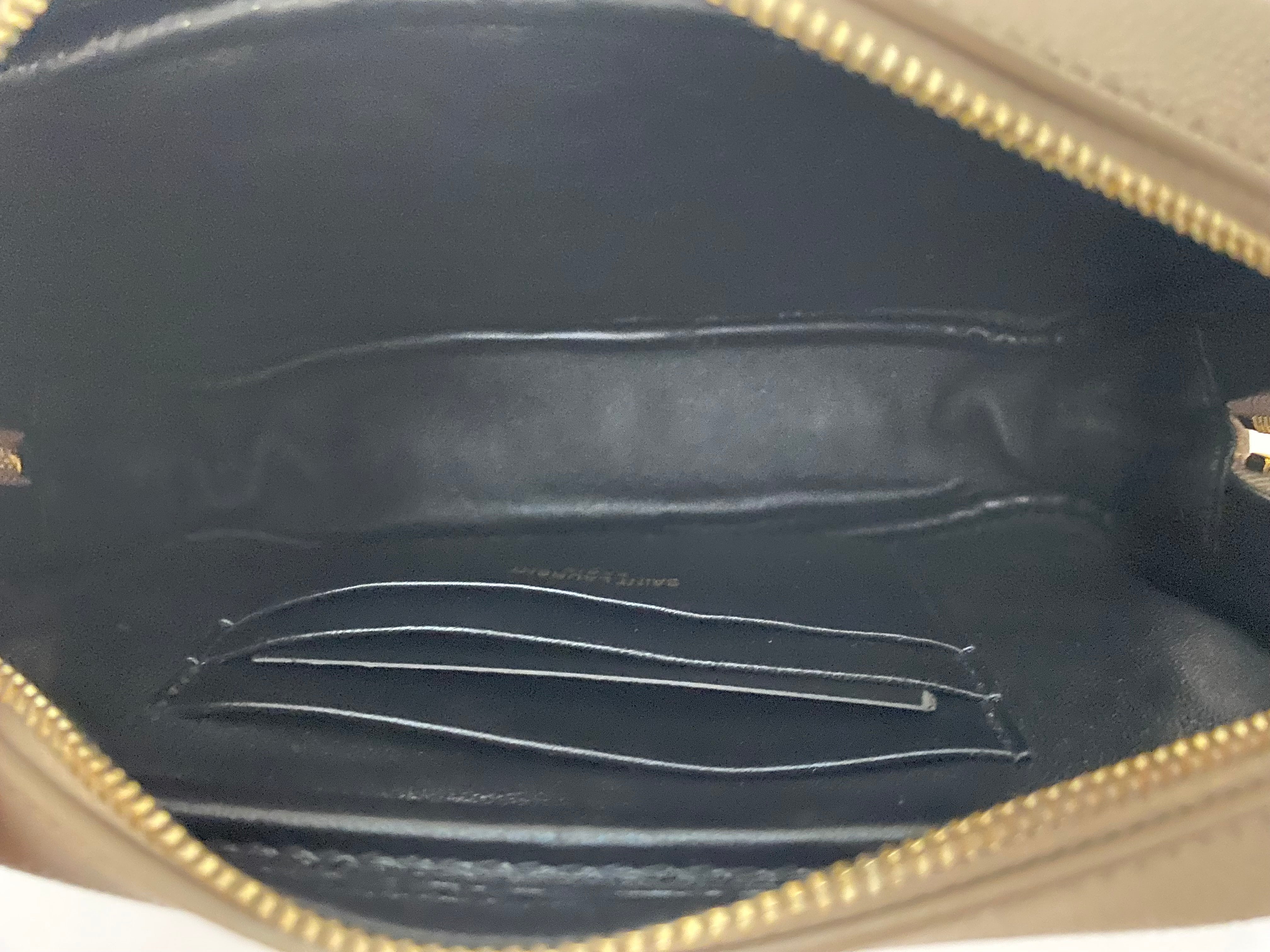 Saint Laurent Dark Beige Mini Lou Camera Bag With Gold Hardware ( RRP £1185 )