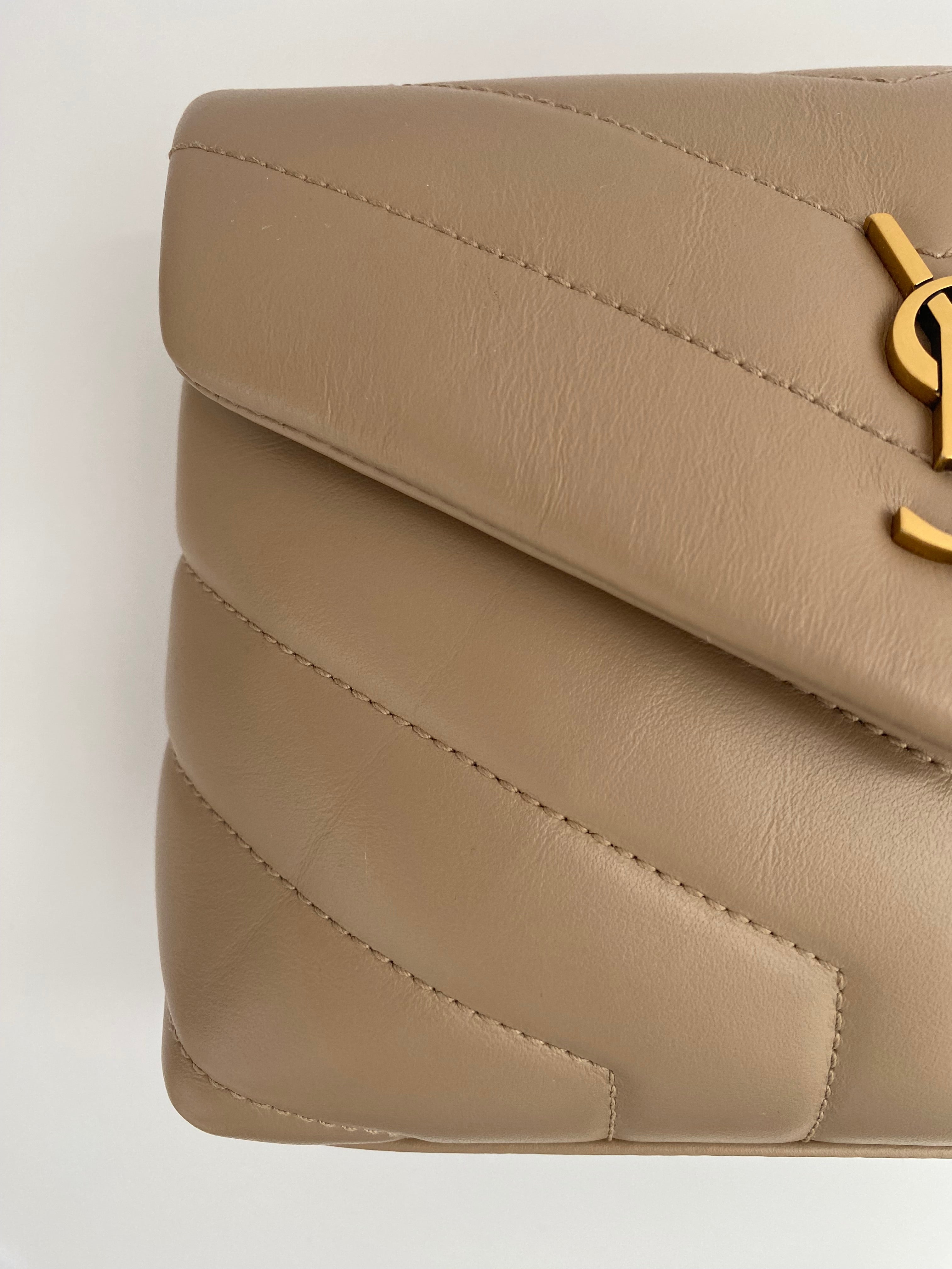 Saint Laurent Beige Toy LouLou With Gold Hardware ( RRP £1350 )