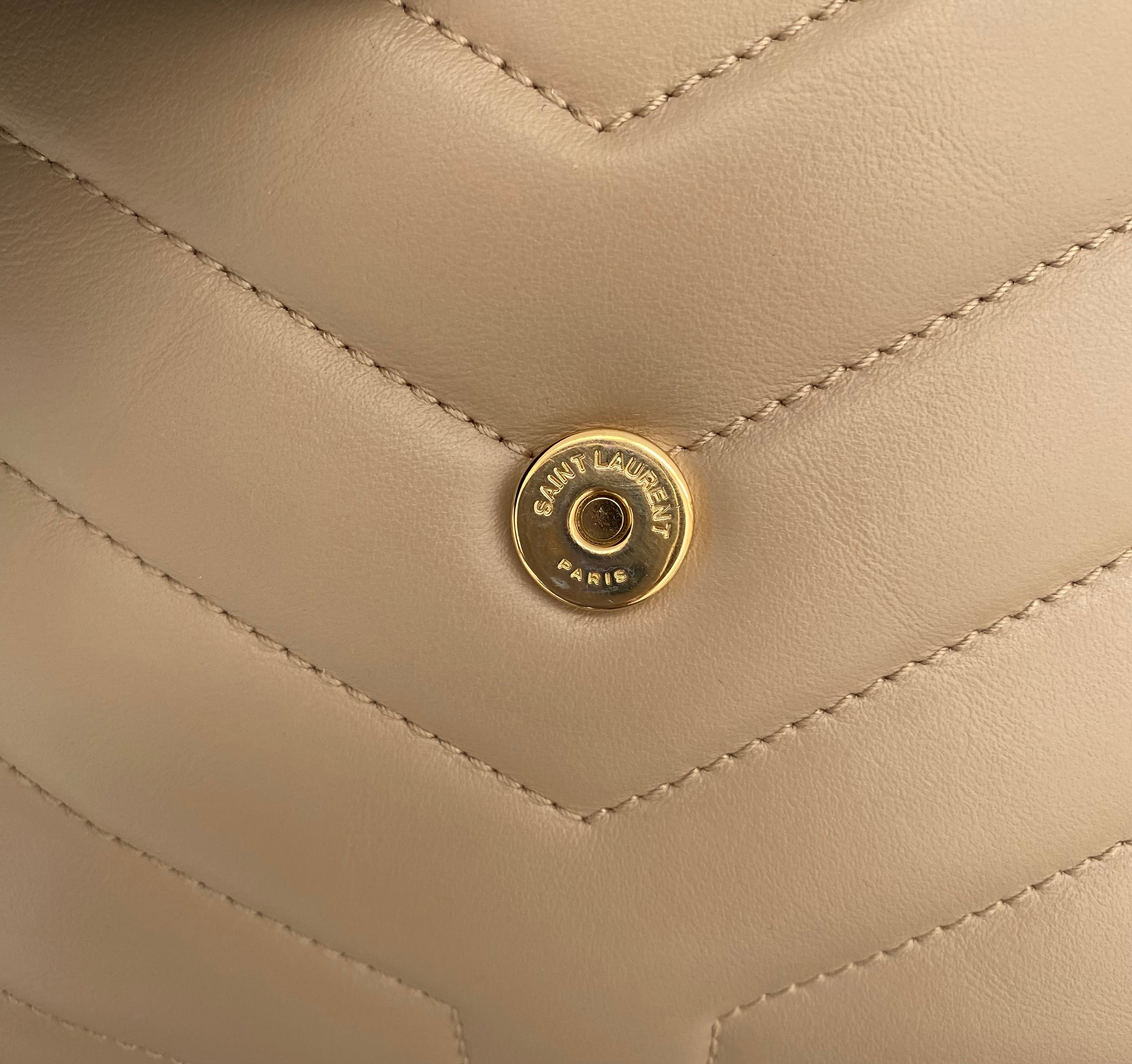 Saint Laurent Beige Toy LouLou With Gold Hardware ( RRP £1350 )