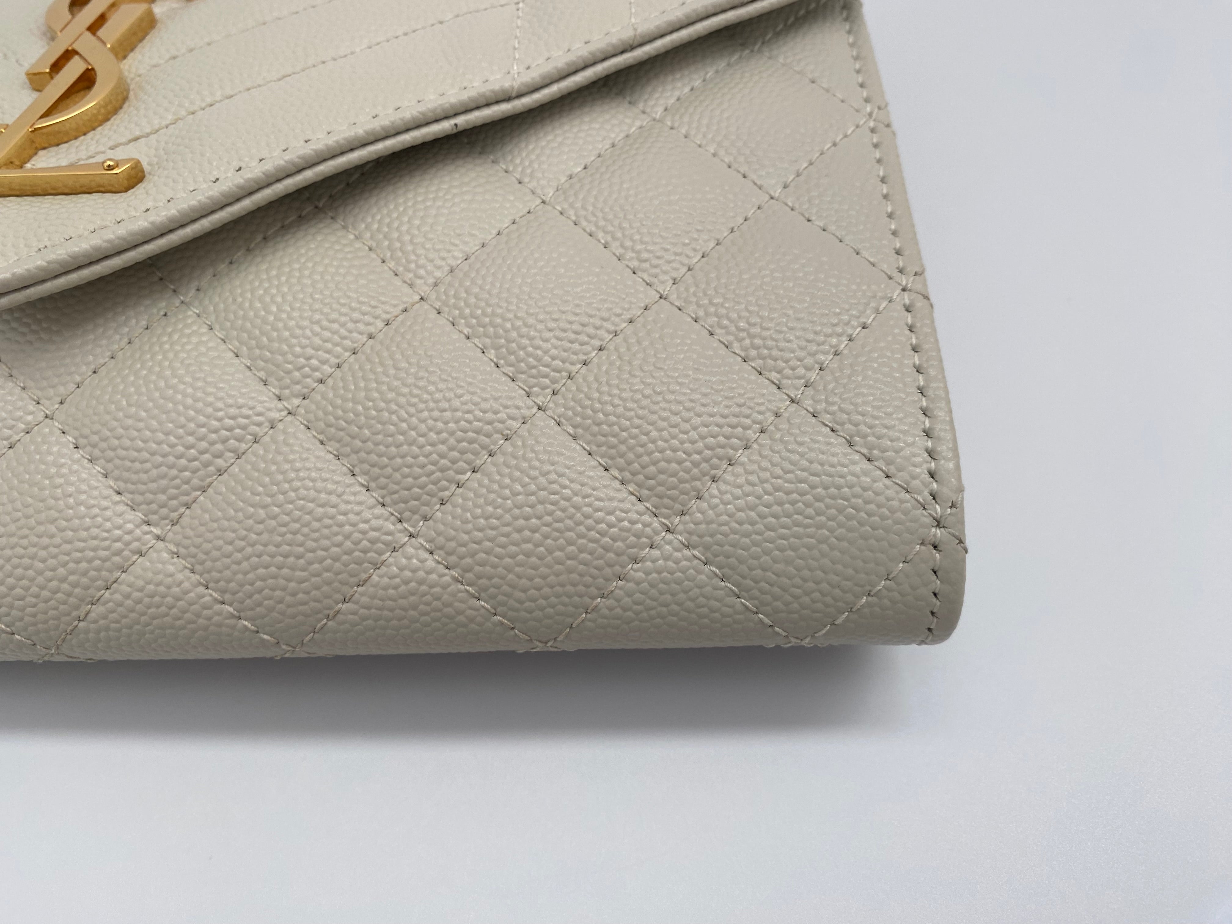 Saint Laurent Envelope Flap Pouch With Gold Hardware and Conversion Kit ( RRP £630 )
