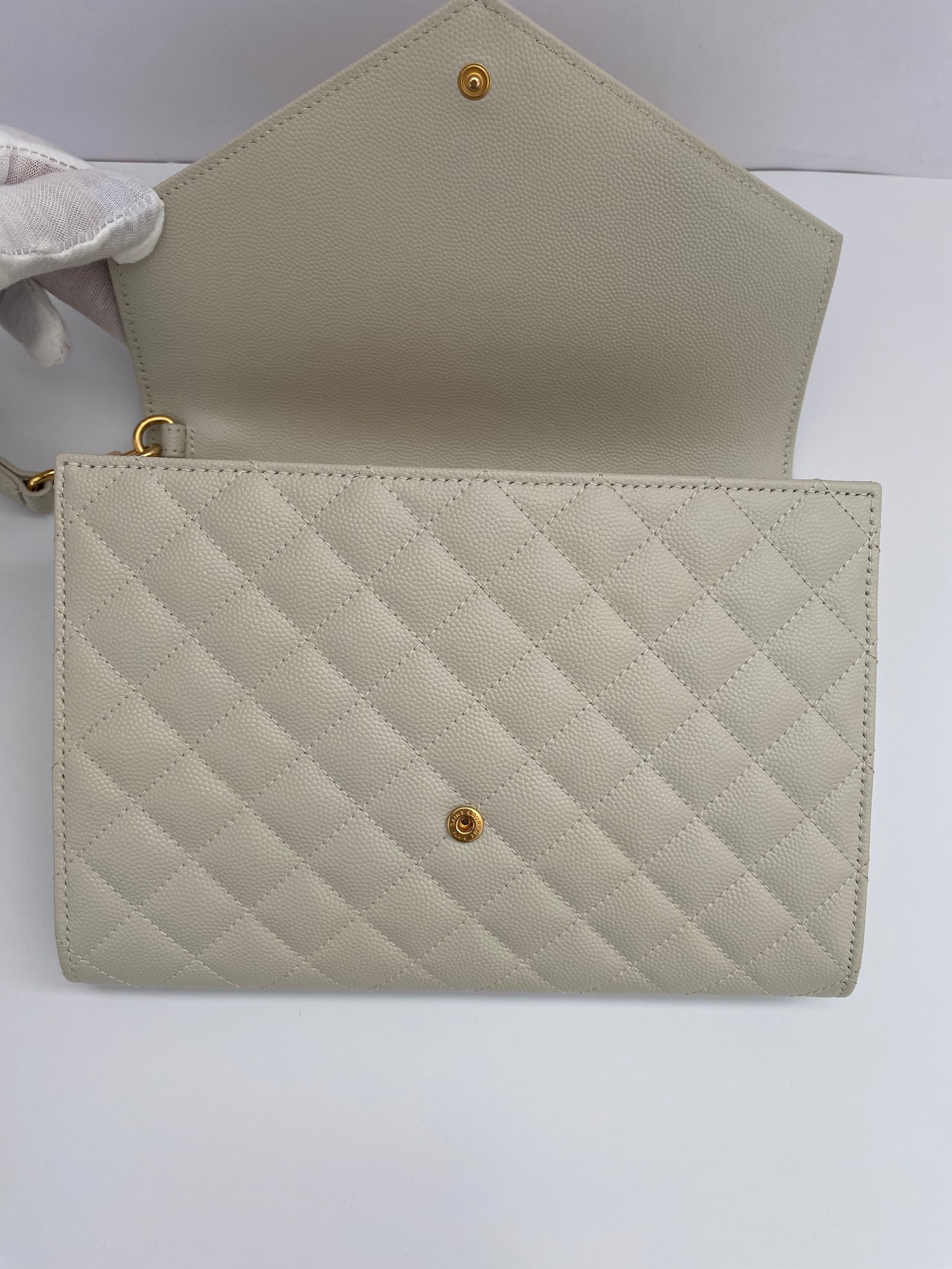 Saint Laurent Envelope Flap Pouch With Gold Hardware and Conversion Kit ( RRP £630 )