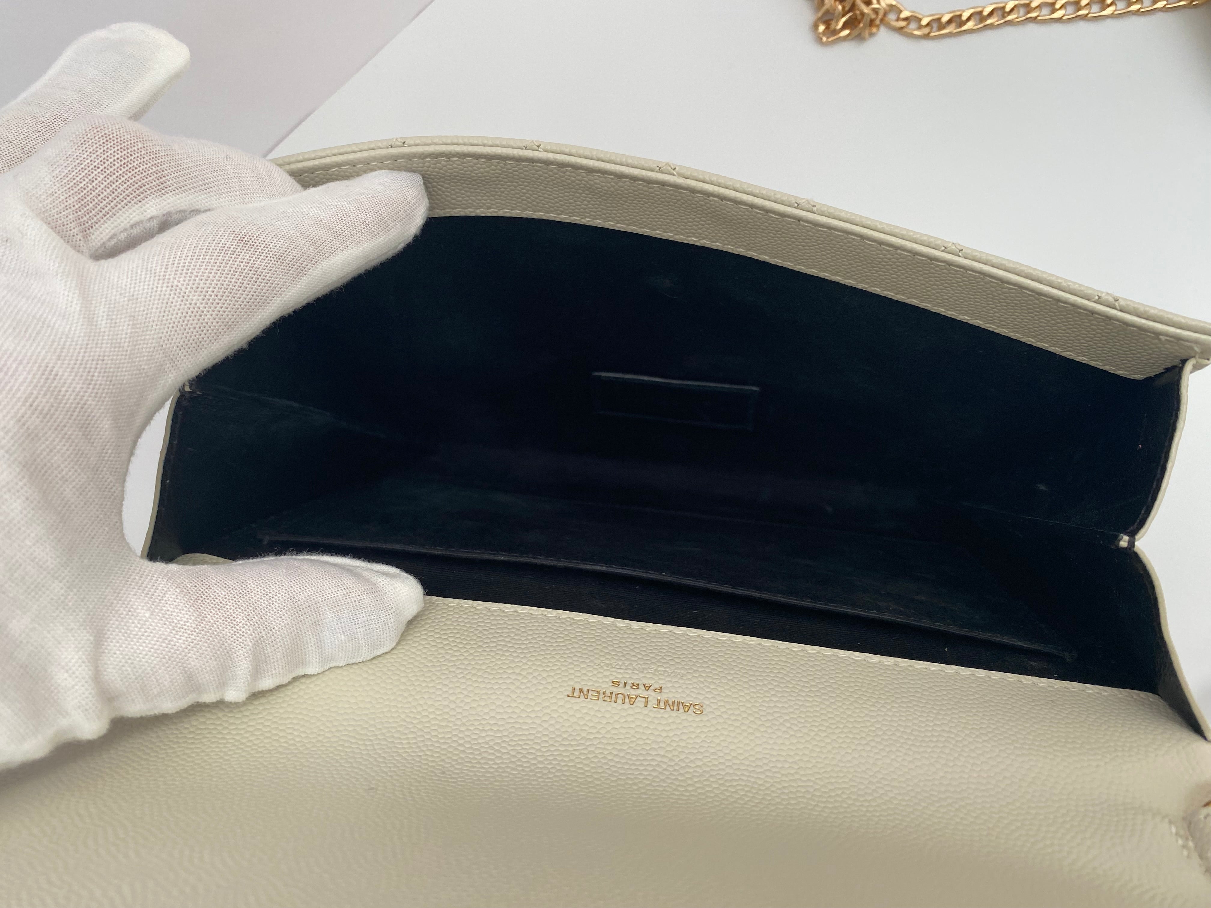 Saint Laurent Envelope Flap Pouch With Gold Hardware and Conversion Kit ( RRP £630 )