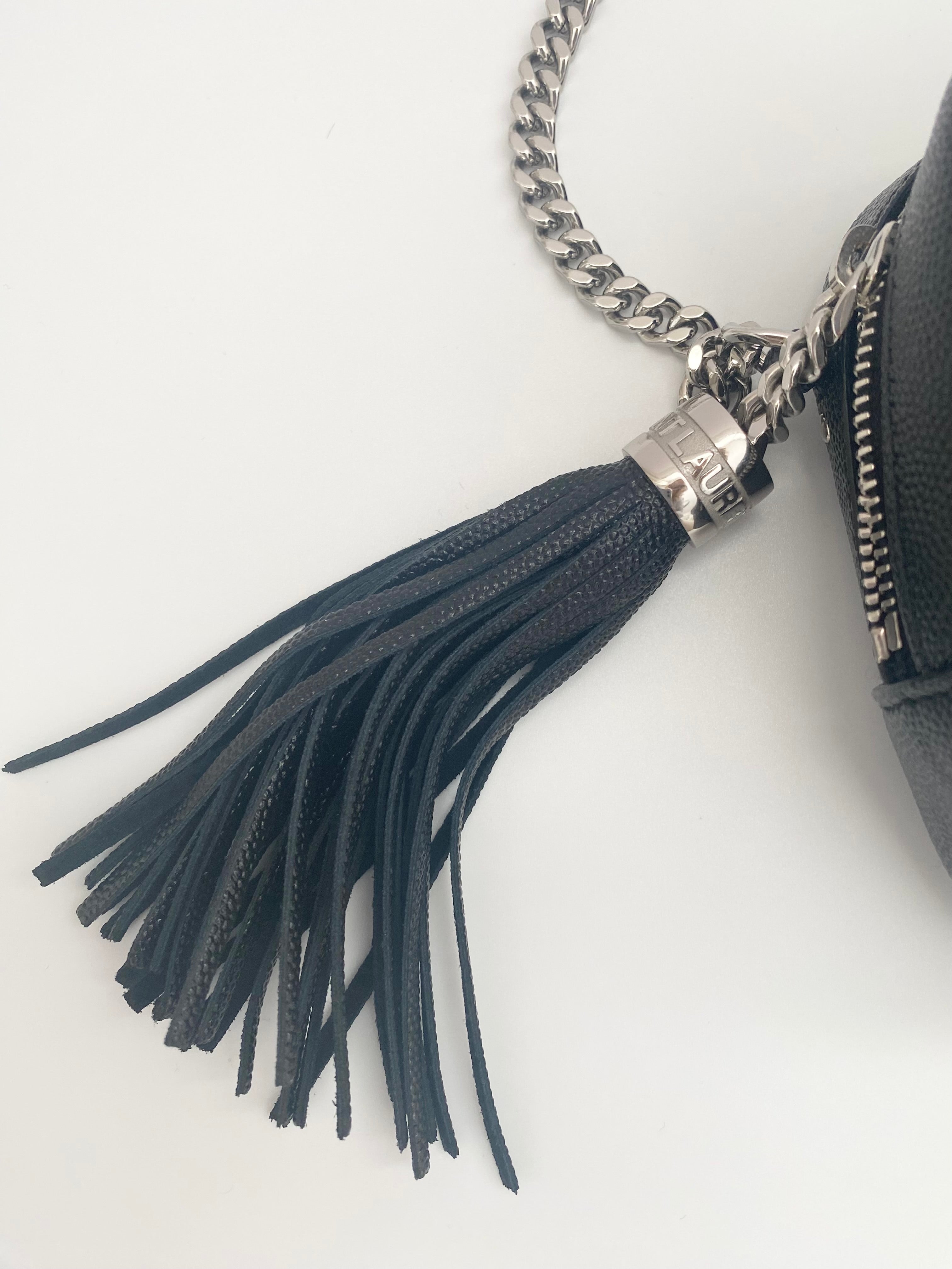 Saint Laurent Black Mini Lou Camera Bag With Silver Hardware (RRP £1185)