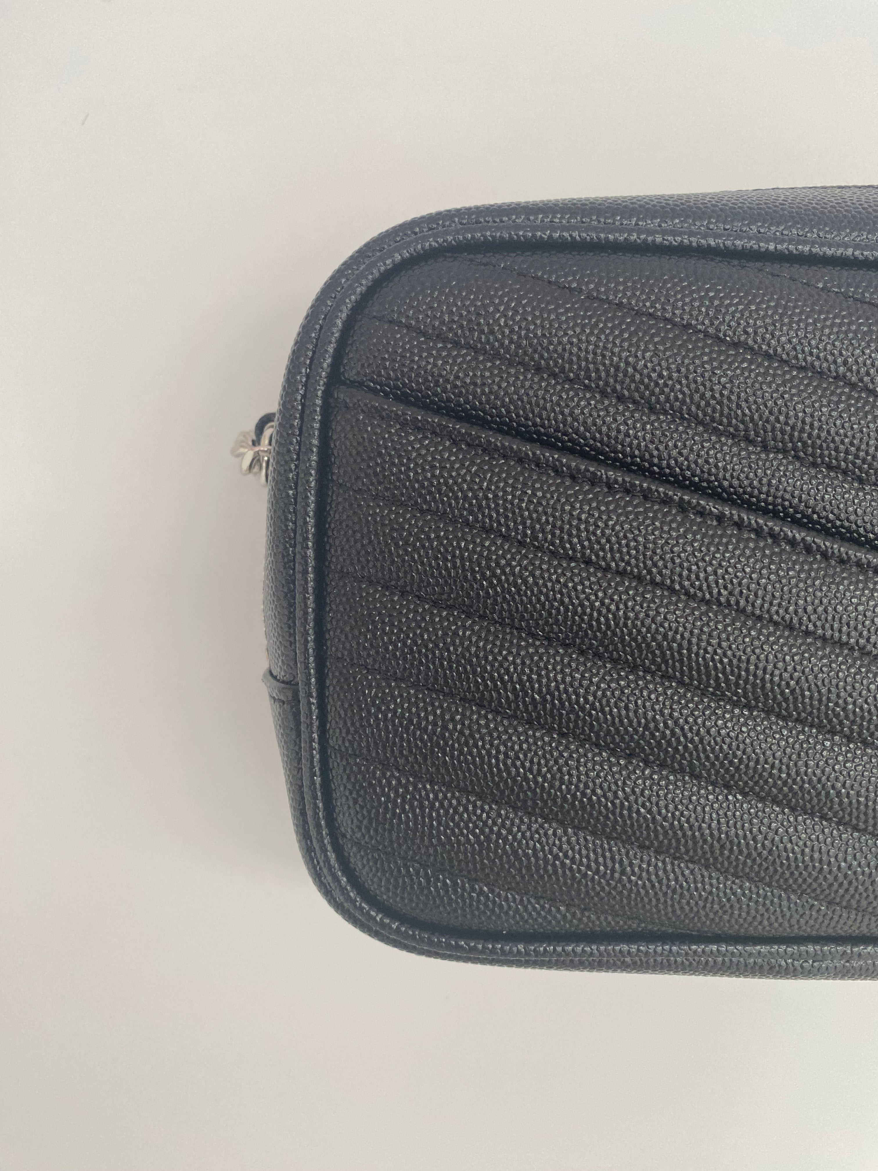 Saint Laurent Black Mini Lou Camera Bag With Silver Hardware (RRP £1185)