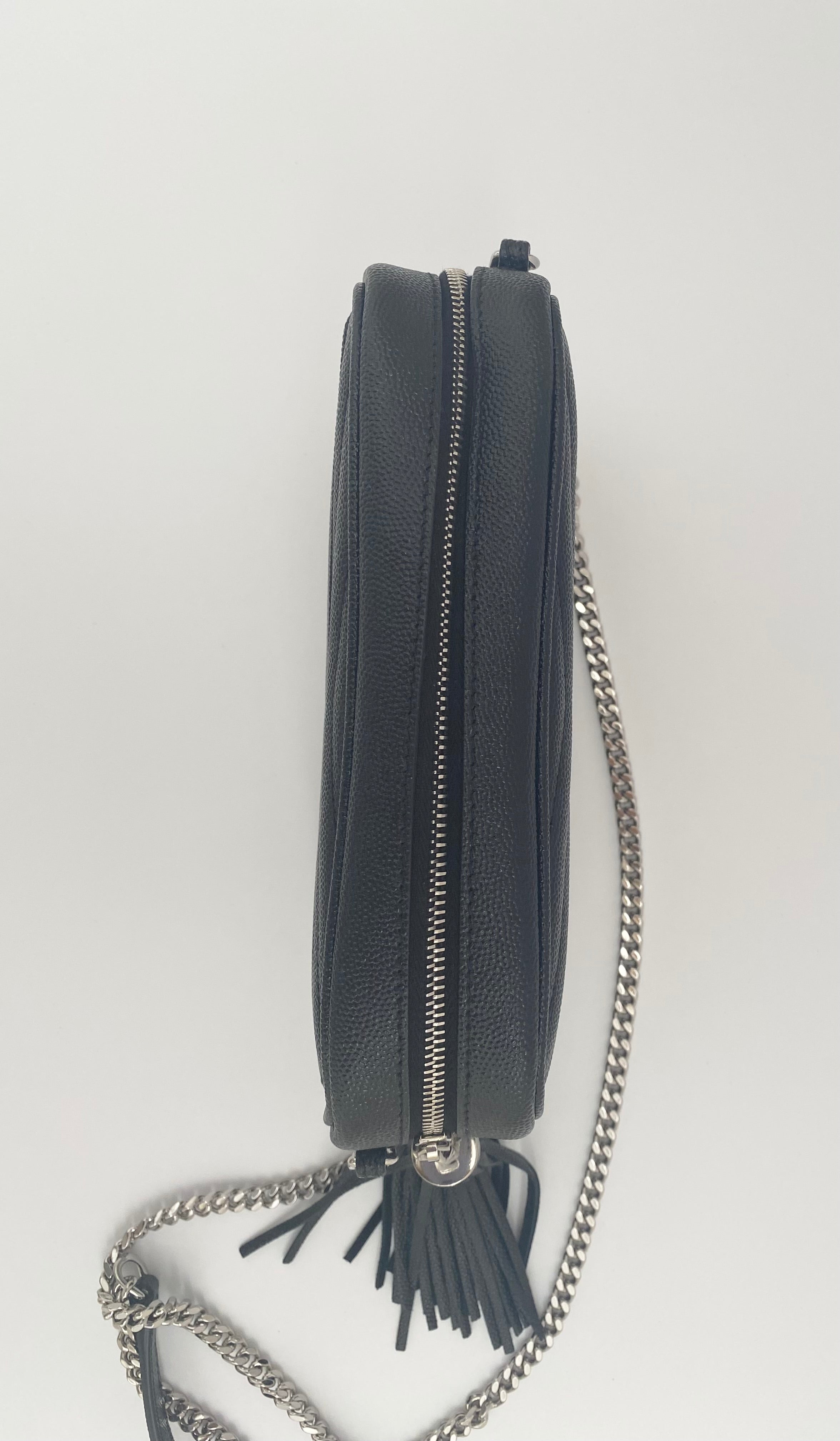 Saint Laurent Black Mini Lou Camera Bag With Silver Hardware (RRP £1185)