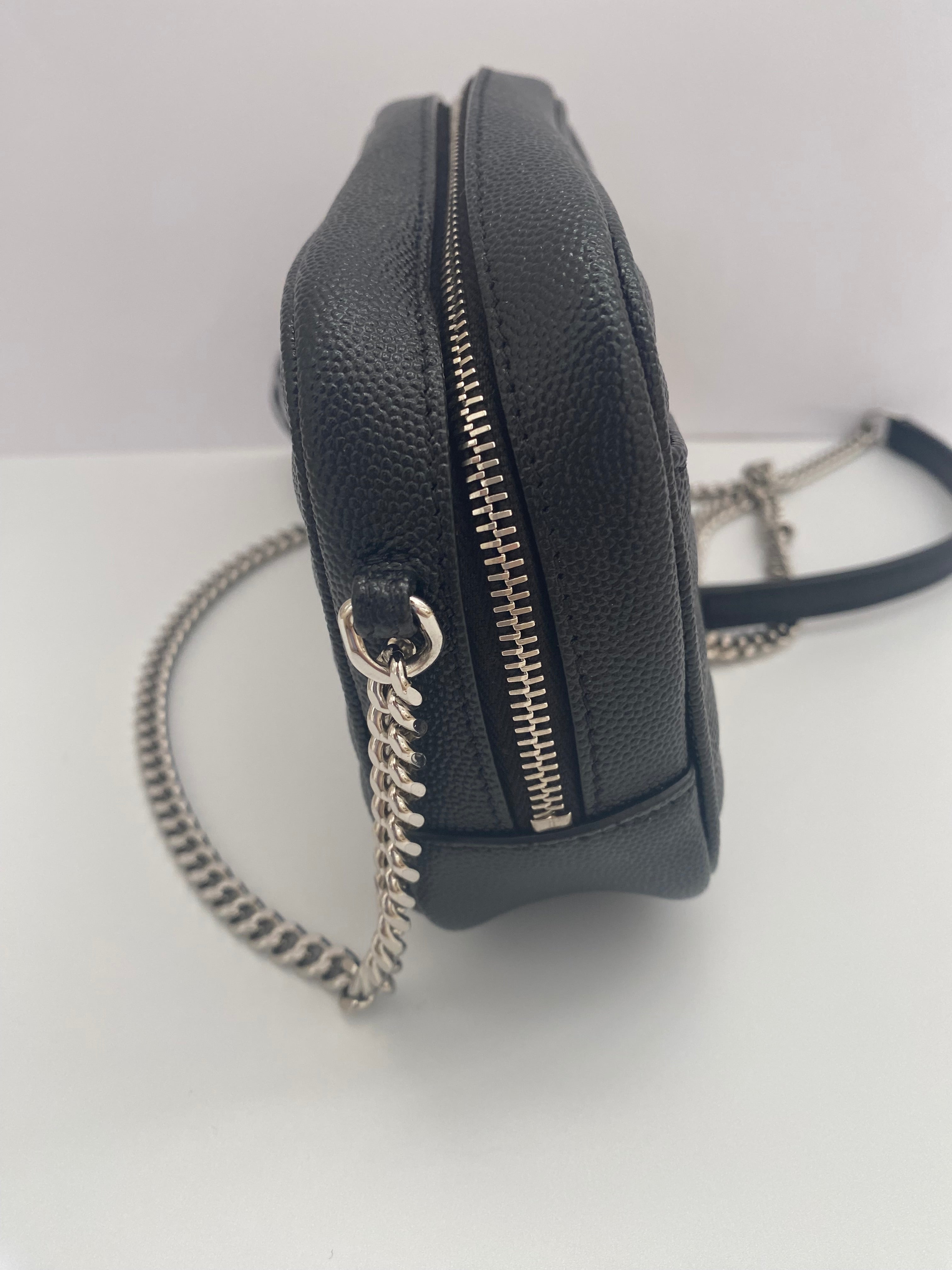 Saint Laurent Black Mini Lou Camera Bag With Silver Hardware (RRP £1185)
