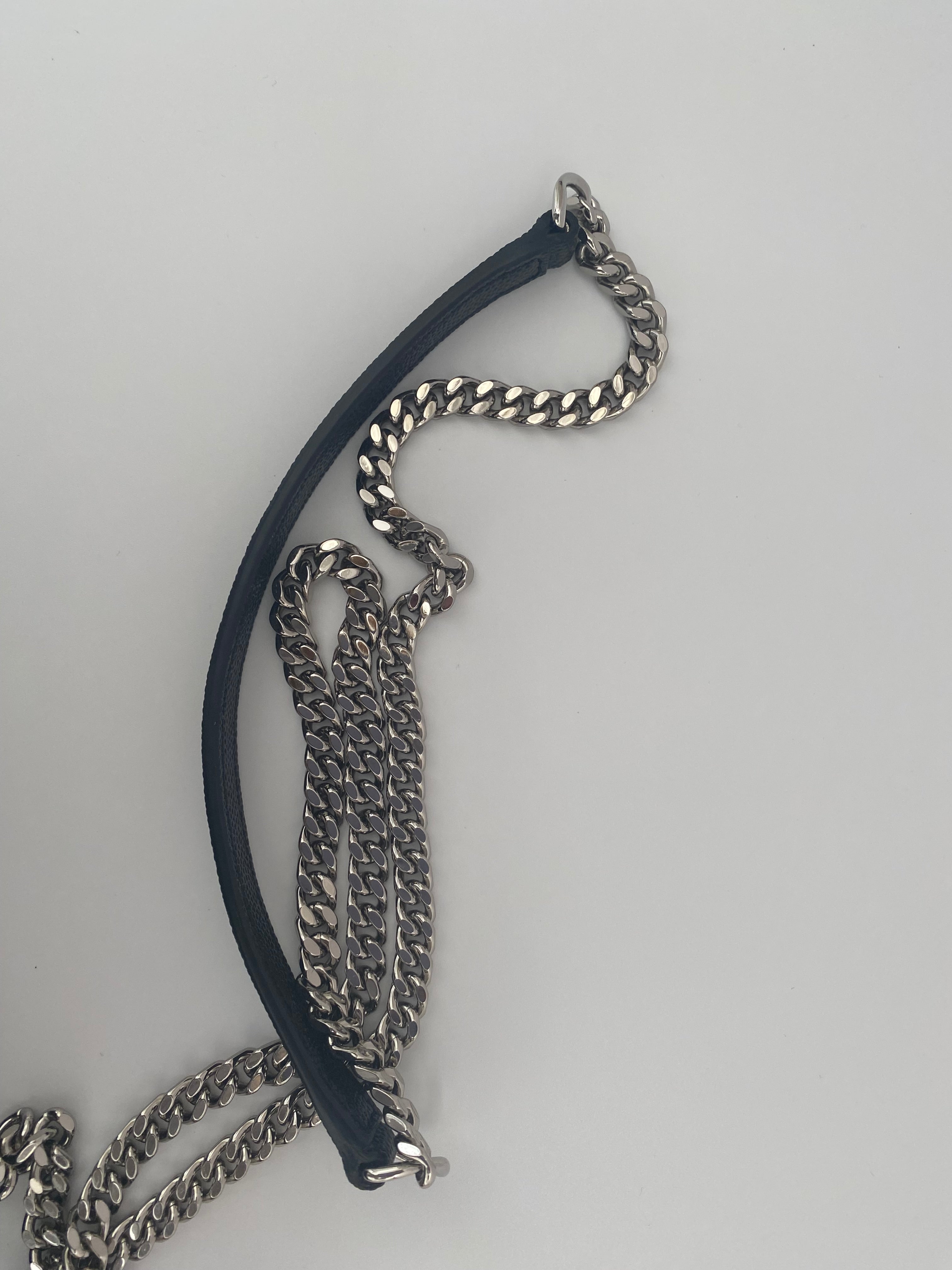 Saint Laurent Black Mini Lou Camera Bag With Silver Hardware (RRP £1185)