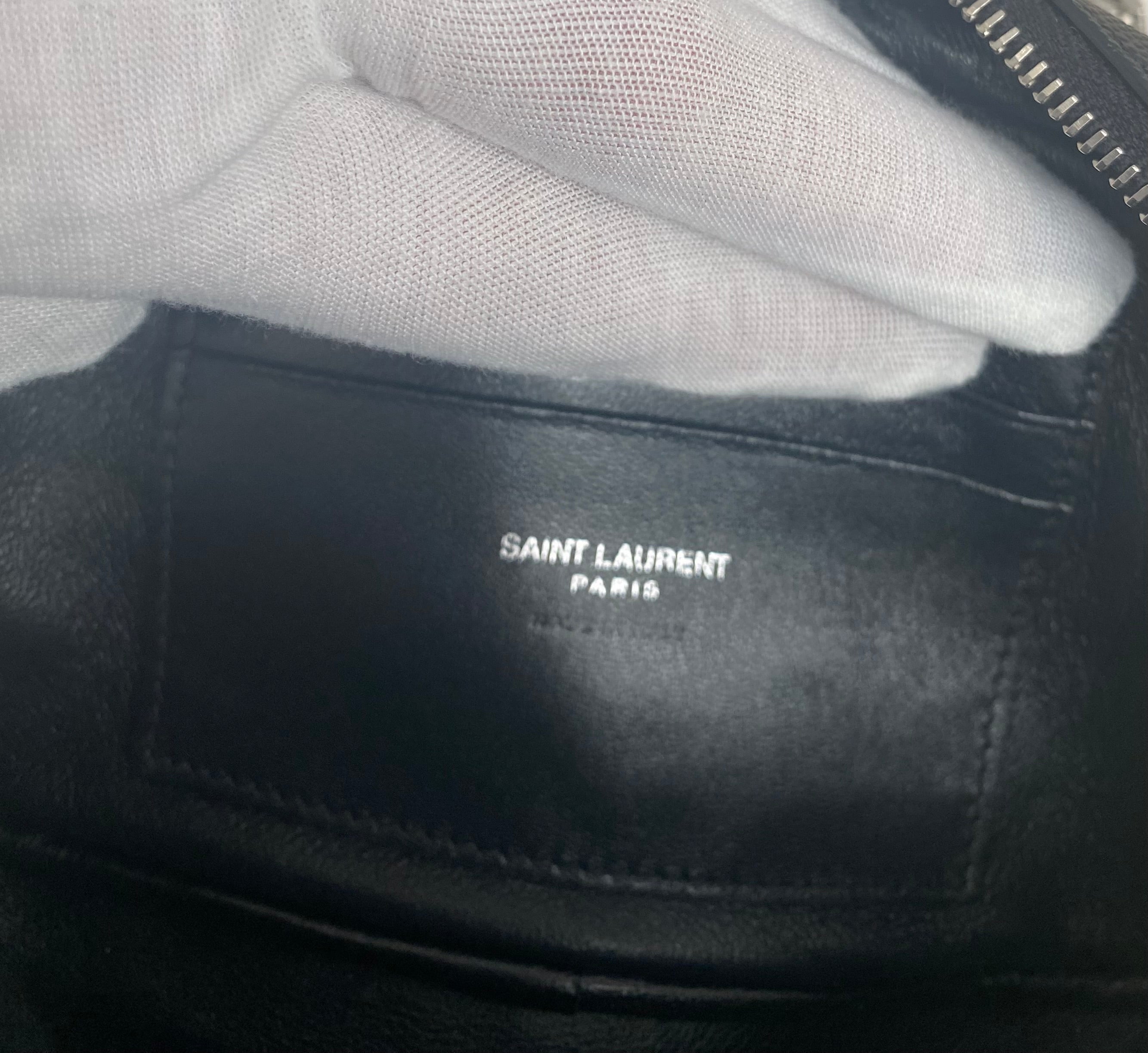 Saint Laurent Black Mini Lou Camera Bag With Silver Hardware (RRP £1185)