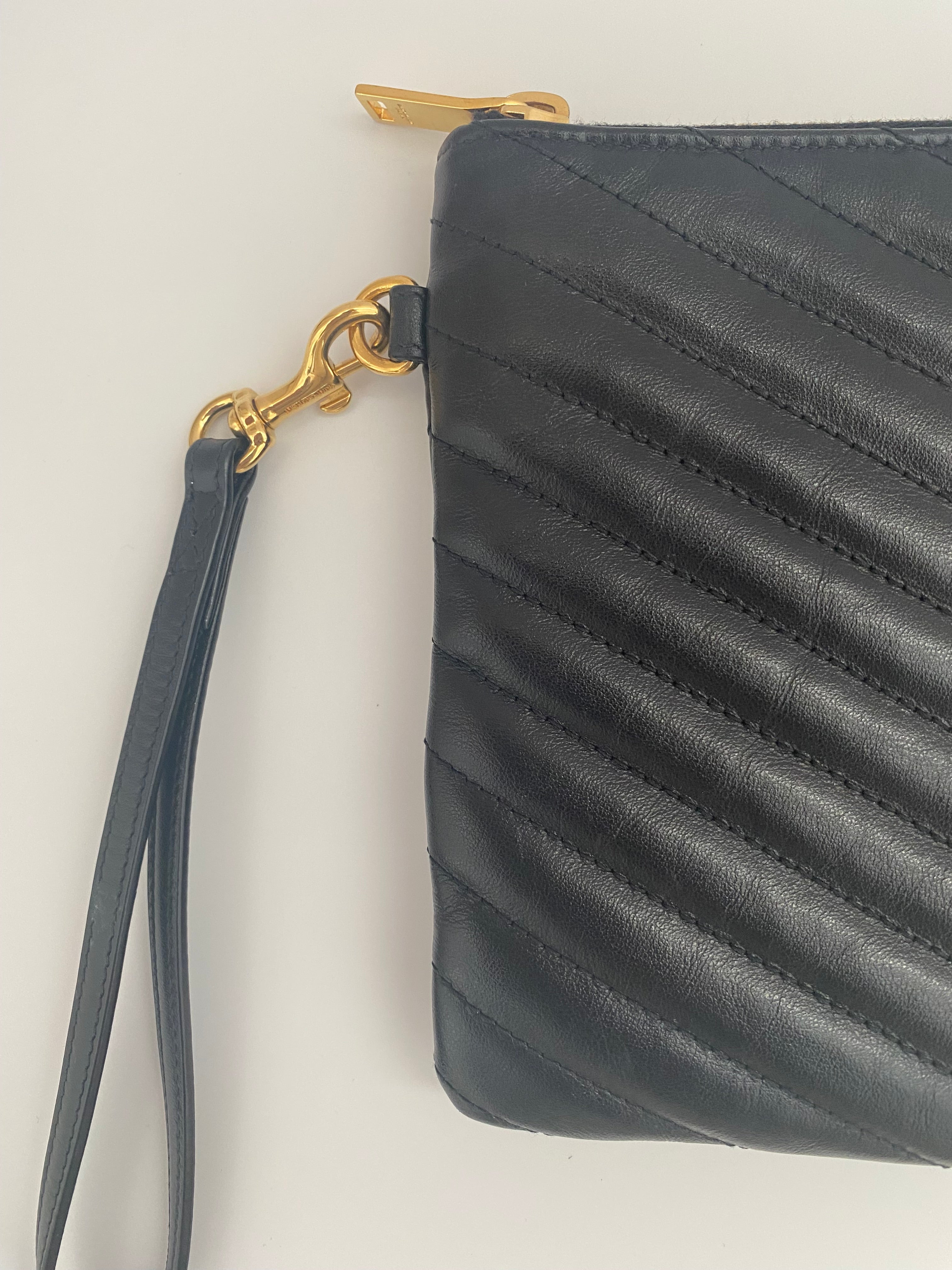 Saint Laurent Black Monogram Clutch Pouch  ( RRP £530 )