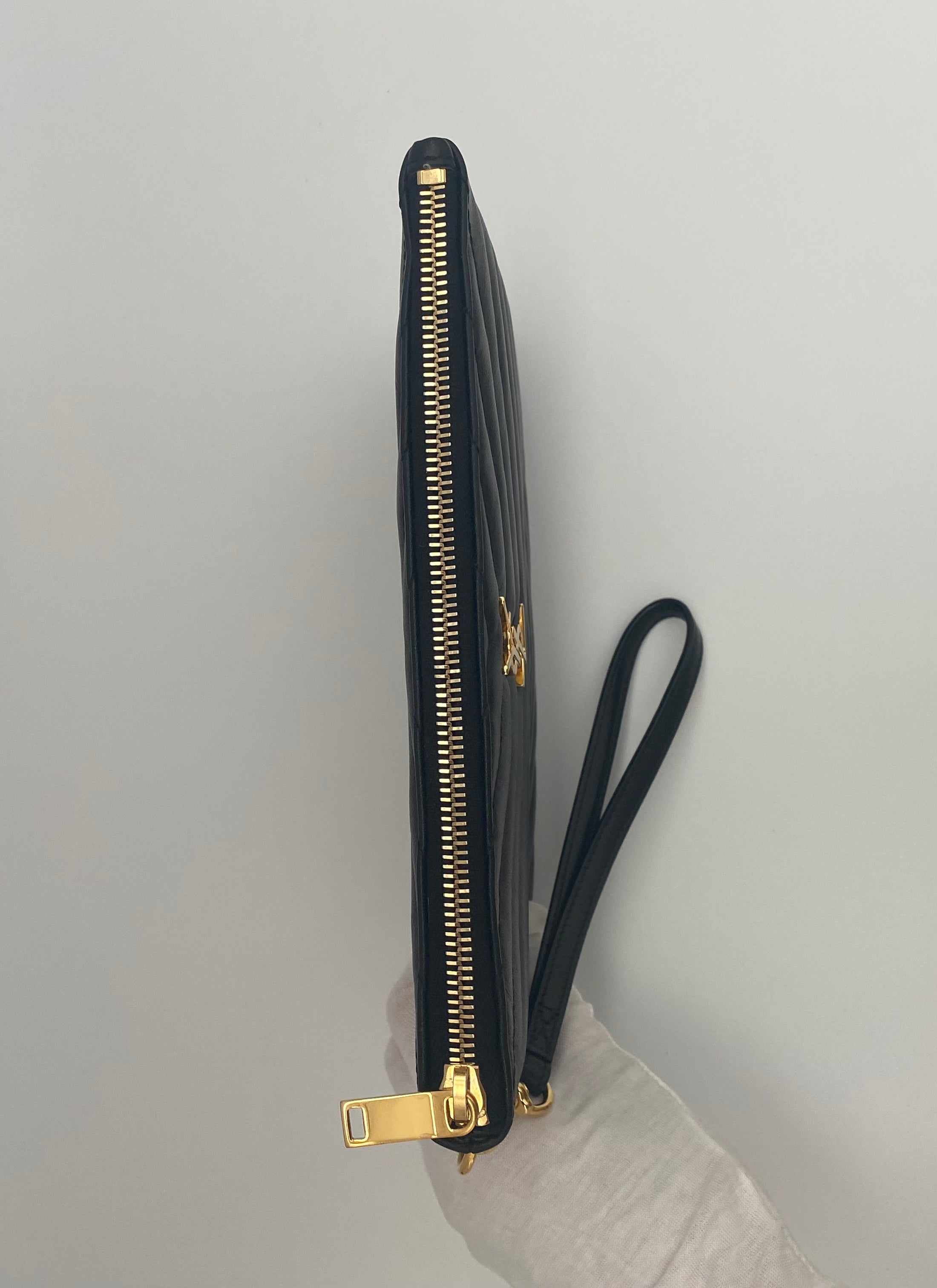 Saint Laurent Black Monogram Clutch Pouch  ( RRP £530 )