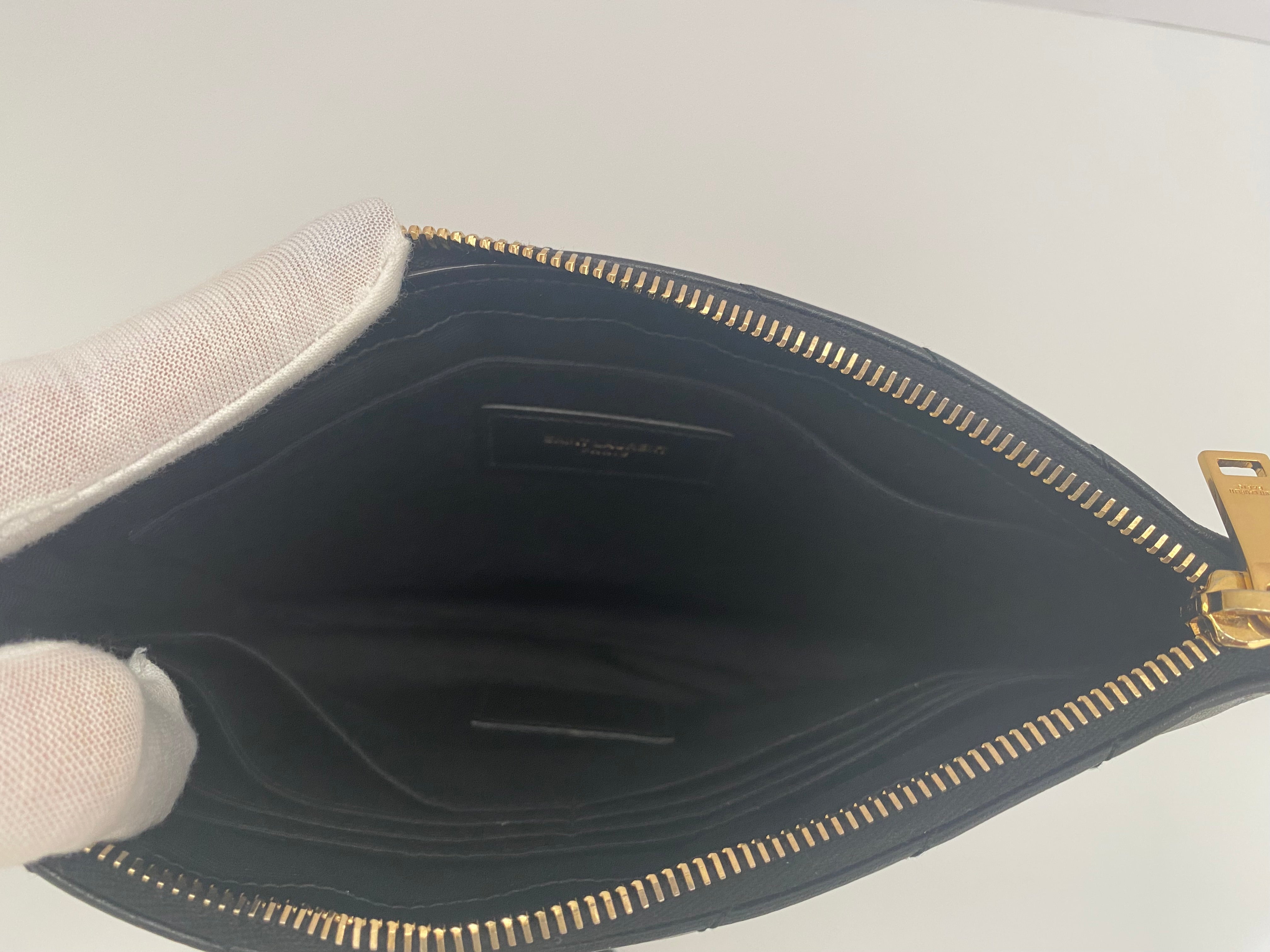 Saint Laurent Black Monogram Clutch Pouch  ( RRP £530 )