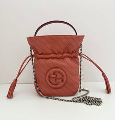 Gucci Coral Pink Mini Blonde Drawstring Tote Bag ( RRP £1060 )