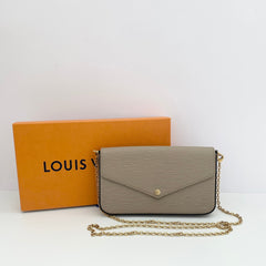 Louis Vuitton Beige Epi Leather Felicie With Gold Hardware.  (RRP £1190)