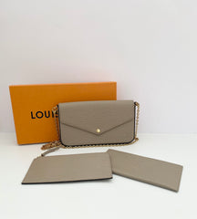 Louis Vuitton Beige Epi Leather Felicie With Gold Hardware.  (RRP £1190)