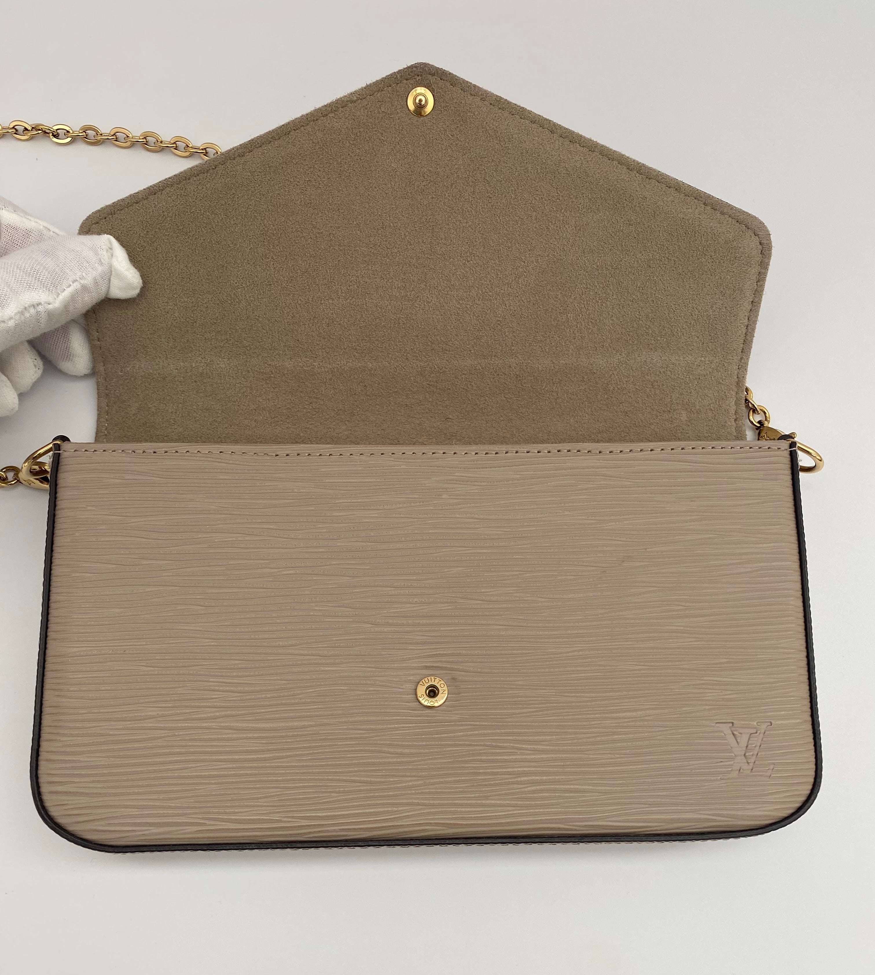 Louis Vuitton Beige Epi Leather Felicie With Gold Hardware.  (RRP £1190)